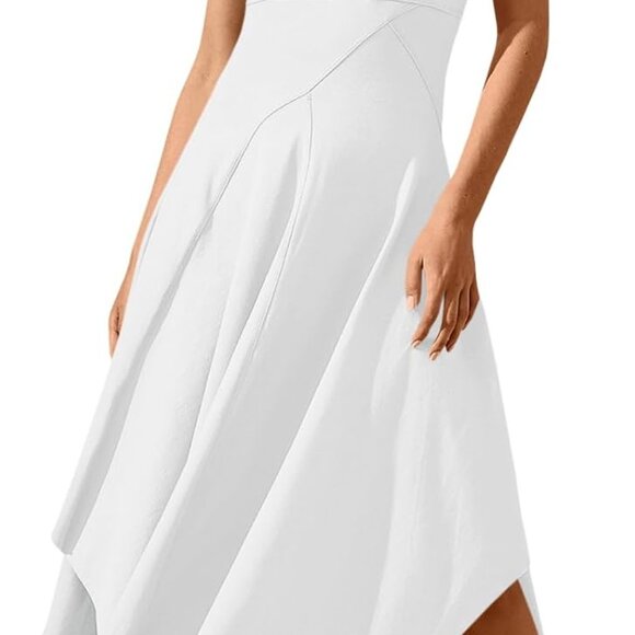 Womens Summer Maxi Dress Cotton Blend Sleeveless Casual Beach A Line - Picture 1 of 5